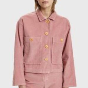 PALOMA WOOL DORI CORDOROY CROPPED PINK JACKET